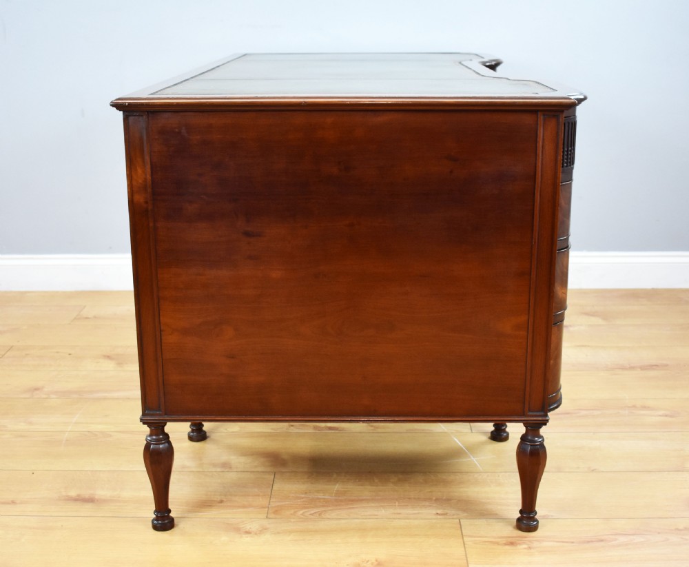Edwardian Flame Mahogany Writing Table by Waring & Gillows View III