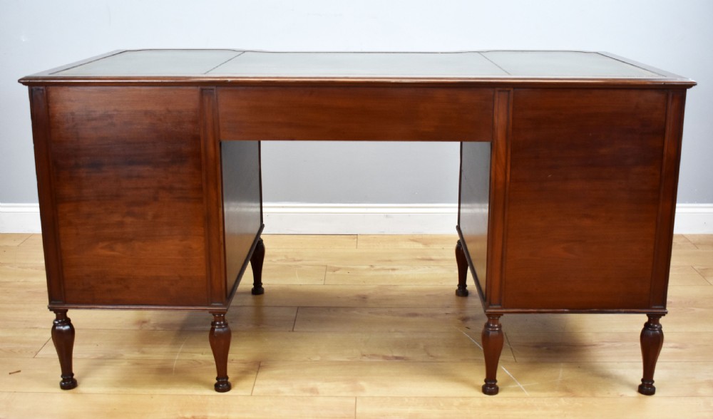 Edwardian Flame Mahogany Writing Table by Waring & Gillows View IV