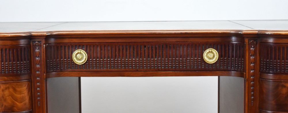 Edwardian Flame Mahogany Writing Table by Waring & Gillows View X