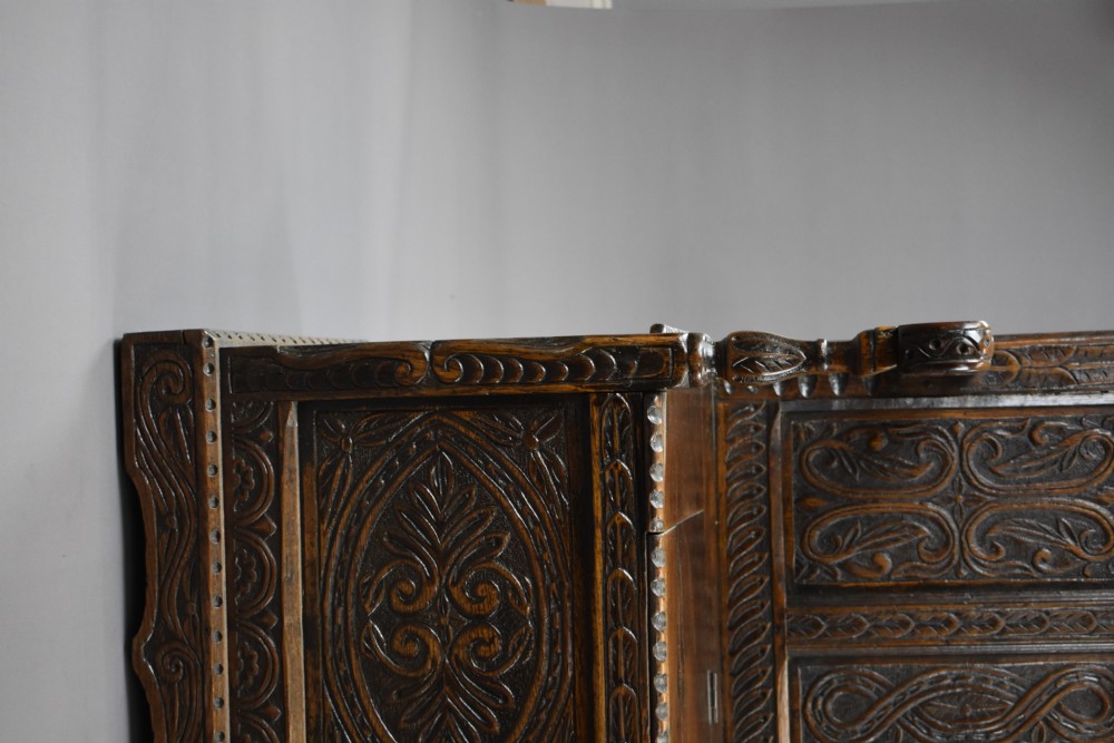 19th Century Carved Oak Bench View XIV