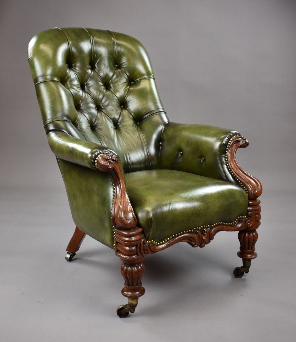 William IV Hand Dyed Leather Armchair