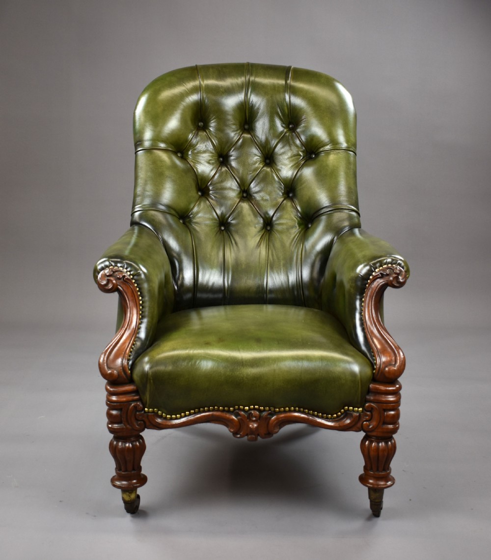 William IV Hand Dyed Leather Armchair View II