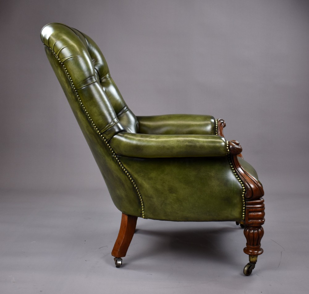 William IV Hand Dyed Leather Armchair View III