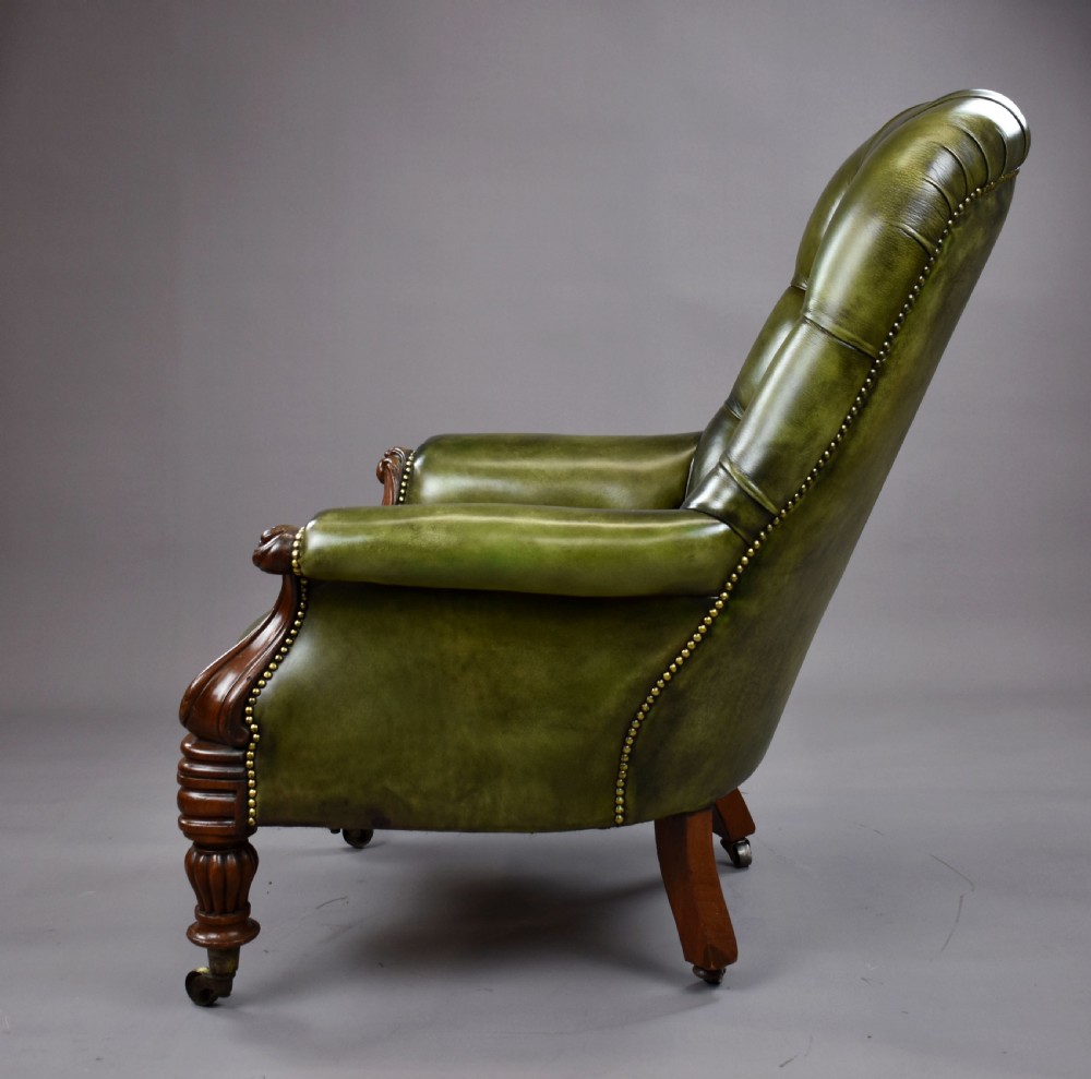 William IV Hand Dyed Leather Armchair View V
