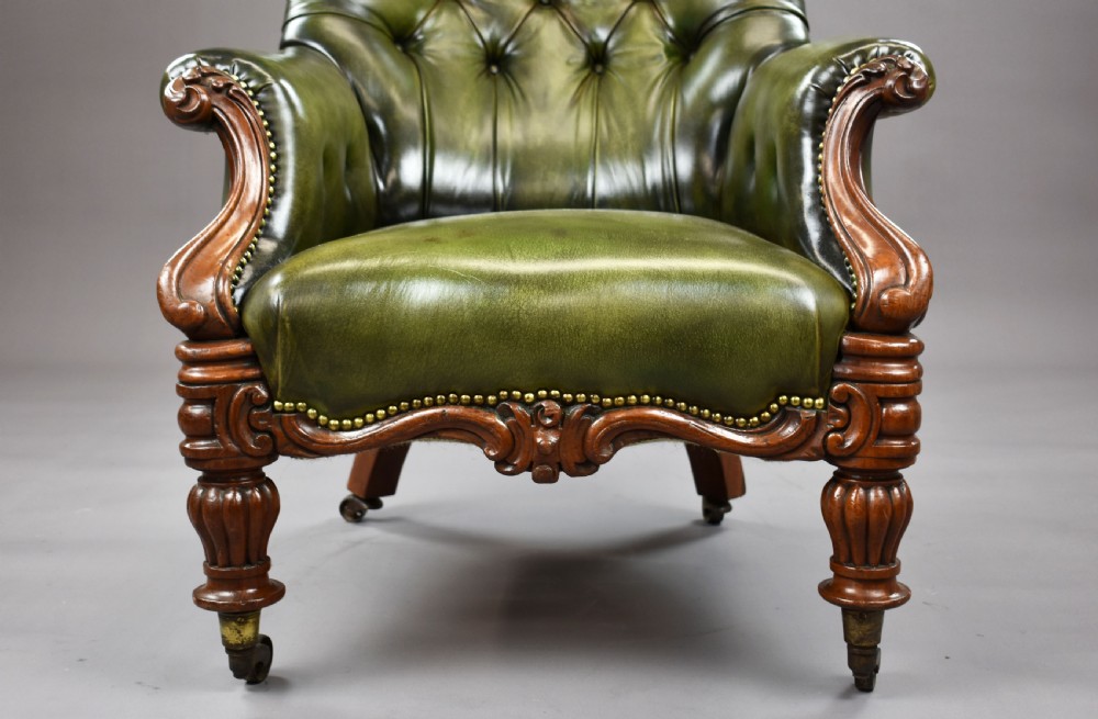 William IV Hand Dyed Leather Armchair View VI