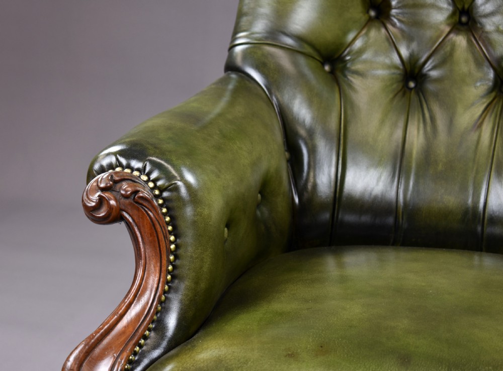 William IV Hand Dyed Leather Armchair View VIII