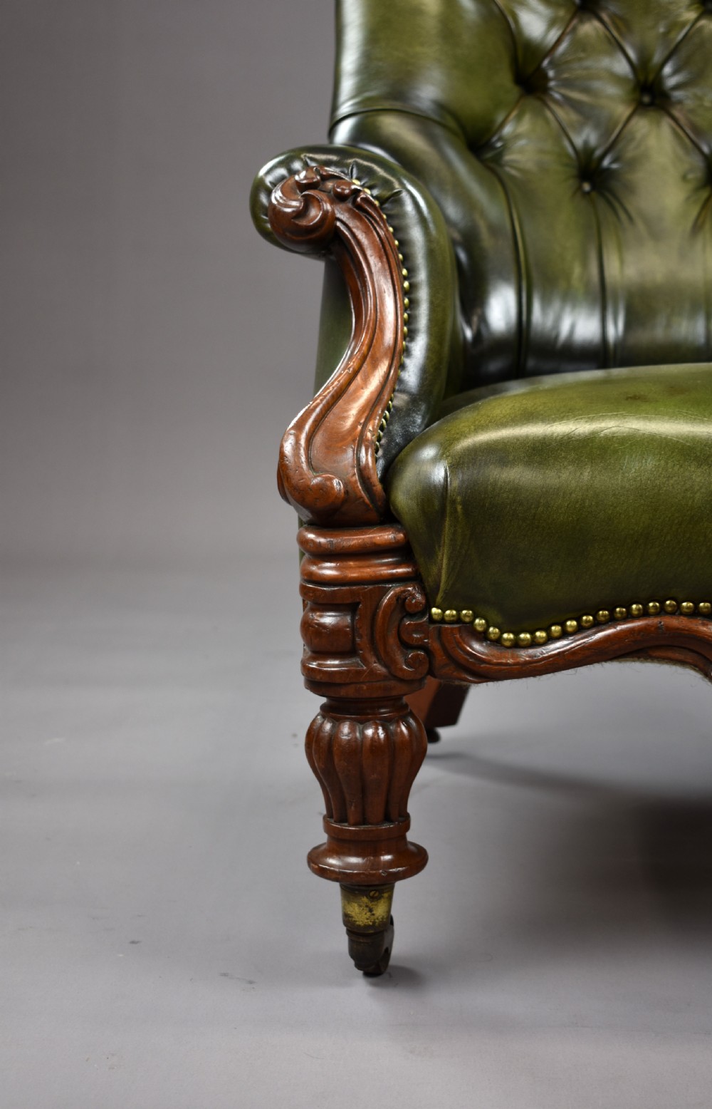 William IV Hand Dyed Leather Armchair View X