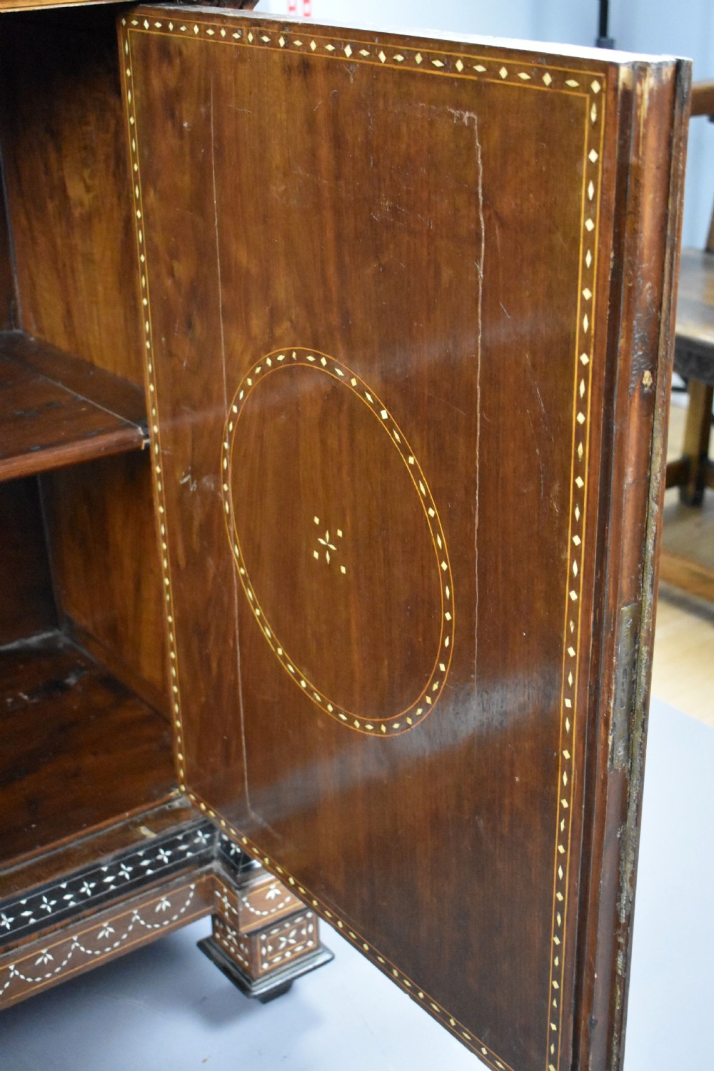 19th Century Profusely Inlaid Mahogany Cabinet View XXI