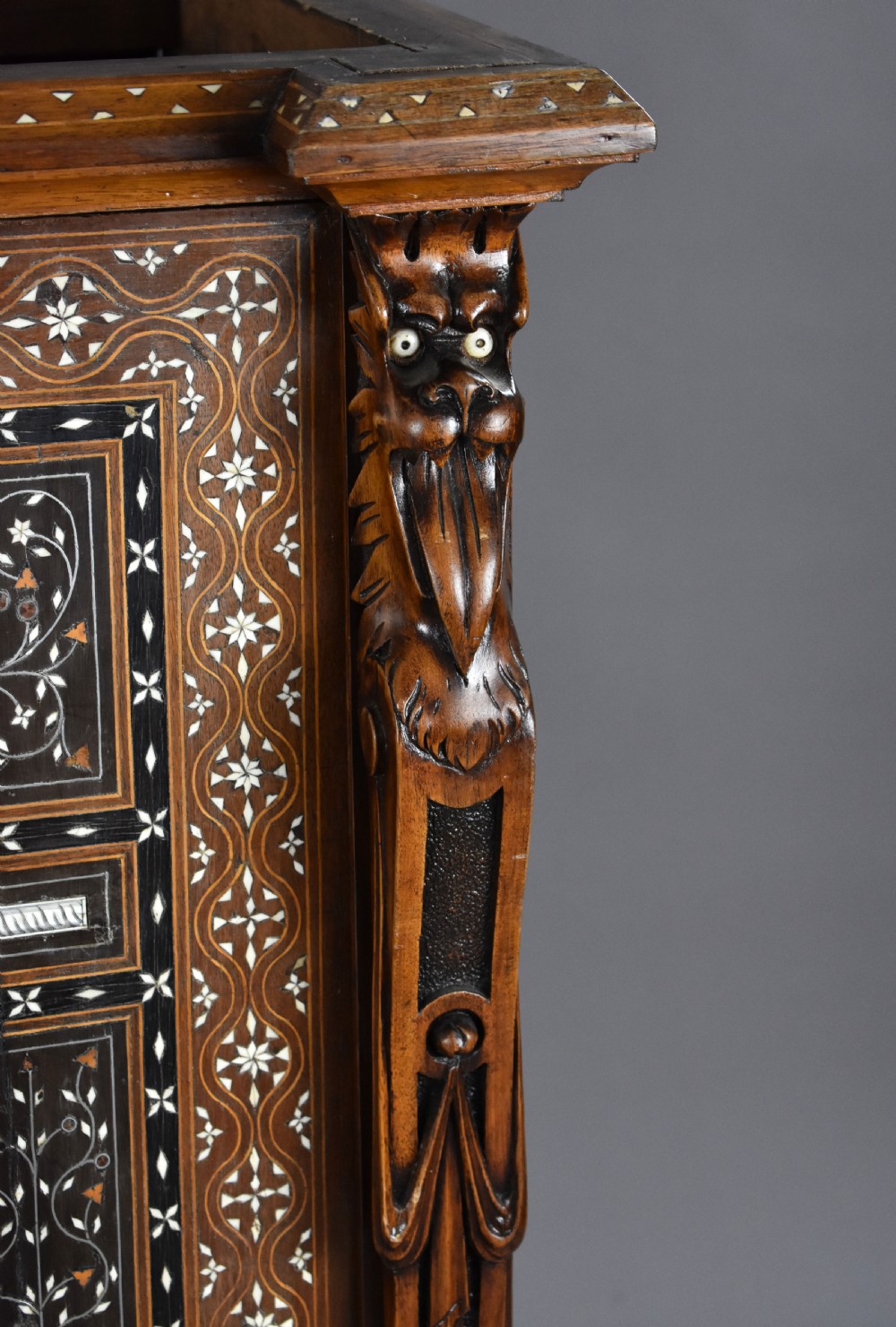 19th Century Profusely Inlaid Mahogany Cabinet View XXIII