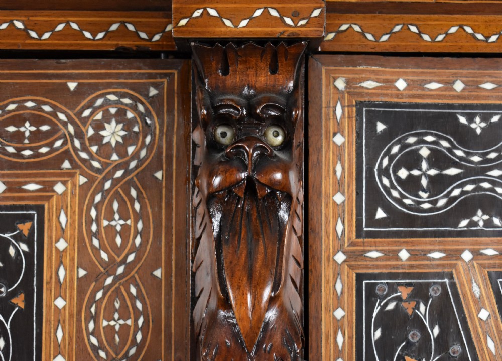 19th Century Profusely Inlaid Mahogany Cabinet View XXVI