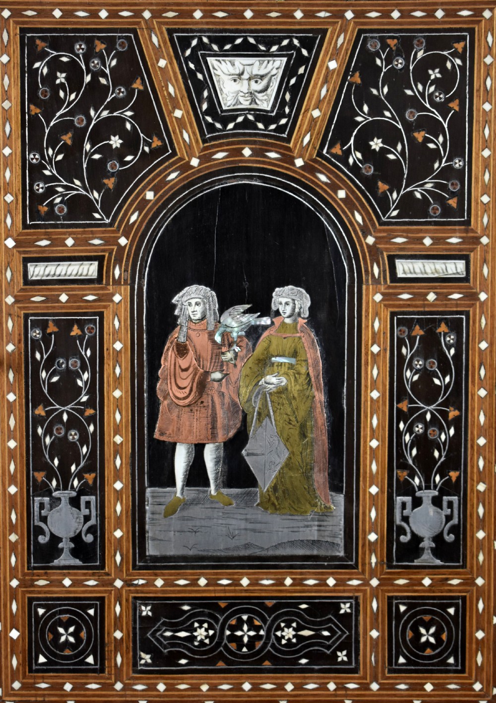 19th Century Profusely Inlaid Mahogany Cabinet View XXX
