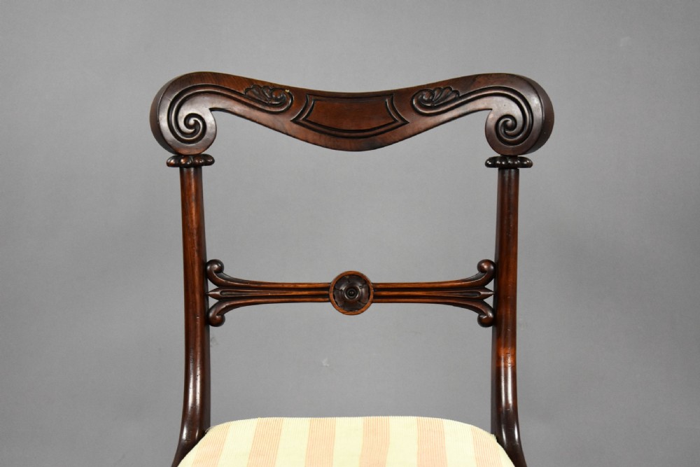 Set of 4 William IV Rosewood Dining Chairs View VII