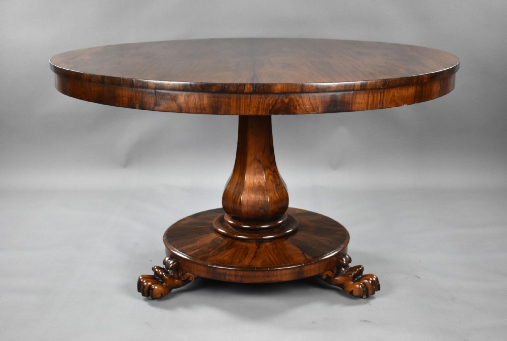 William IV Rosewood Circular Breakfast Table View IV