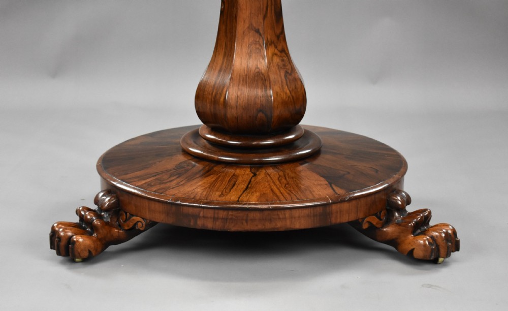 William IV Rosewood Circular Breakfast Table View VII