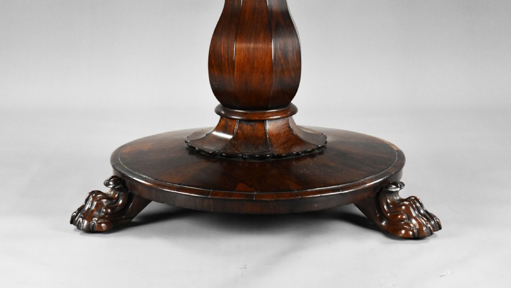 Large William IV Rosewood Breakfast Table View IV