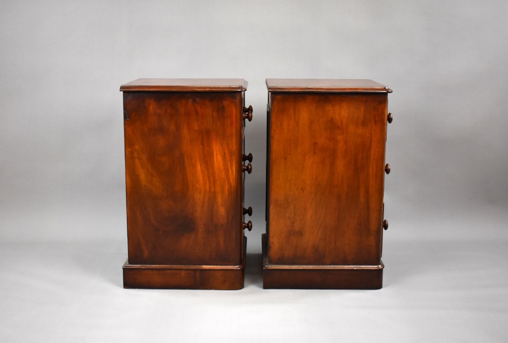 Pair Victorian Mahogany Bedside Chests View VII