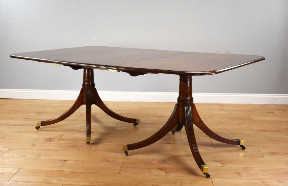 Regency Style Mahogany Pedestal Dining Table View II