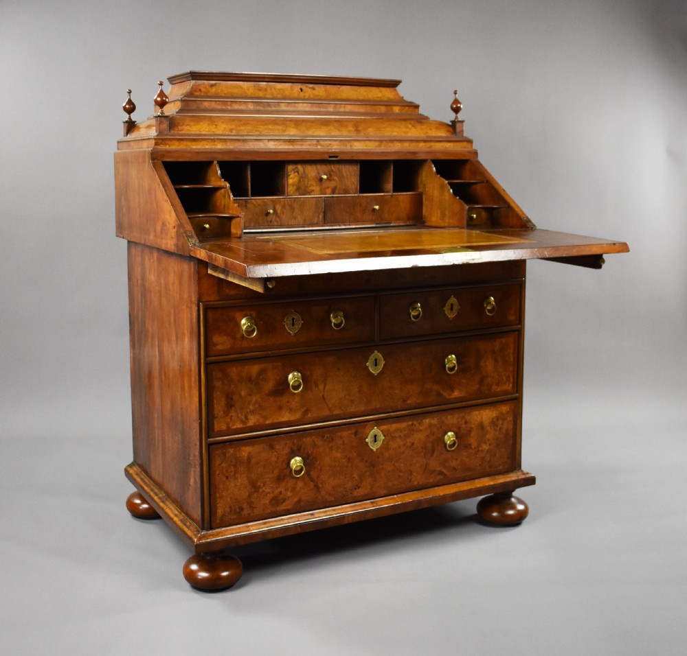 18th Century Burr Walnut Bureau View II