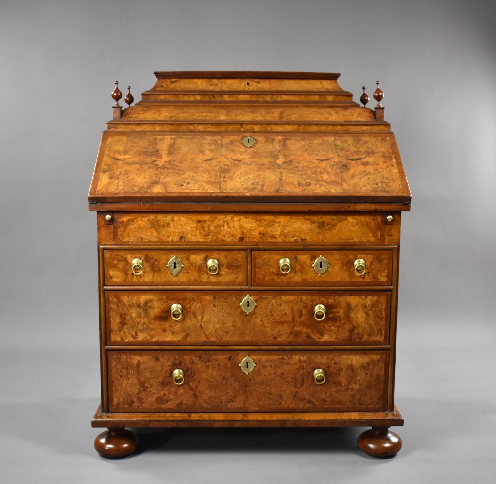 18th Century Burr Walnut Bureau View III