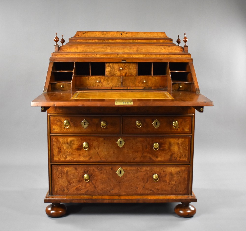 18th Century Burr Walnut Bureau View IV