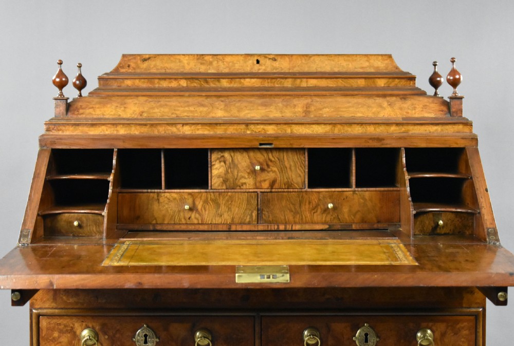 18th Century Burr Walnut Bureau View XVI