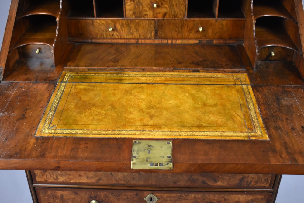 18th Century Burr Walnut Bureau View XVII