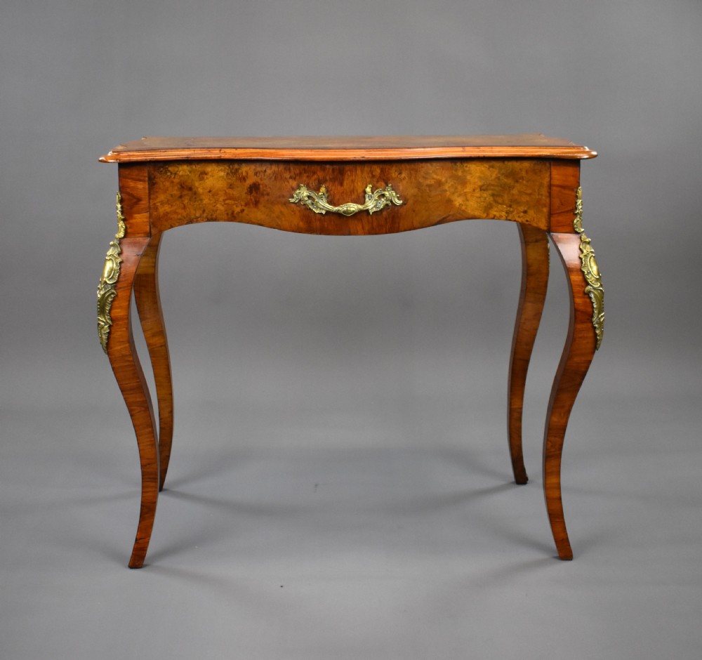 19th Century French Burr Walnut Writing Table View V