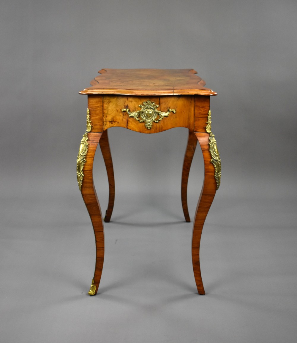 19th Century French Burr Walnut Writing Table View VII