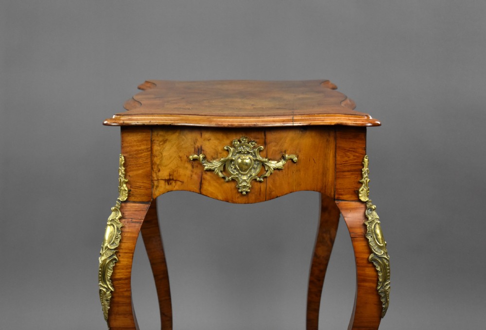 19th Century French Burr Walnut Writing Table View VIII