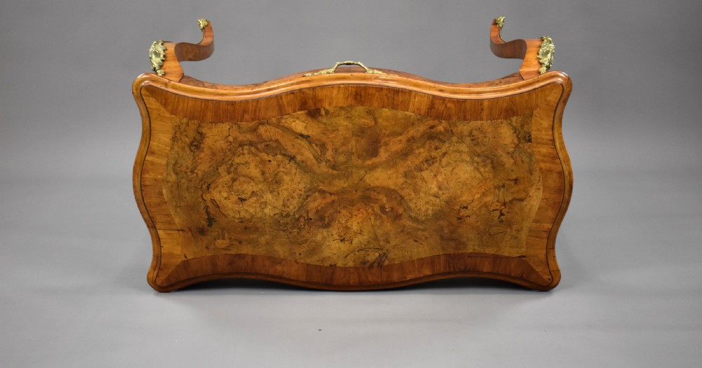 19th Century French Burr Walnut Writing Table View IX