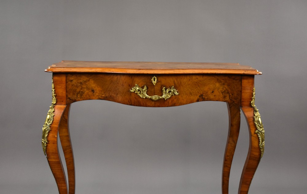 19th Century French Burr Walnut Writing Table View X
