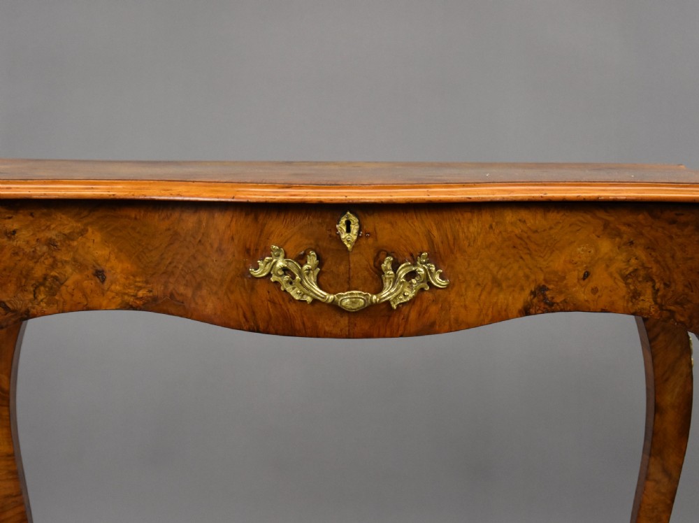 19th Century French Burr Walnut Writing Table View XI