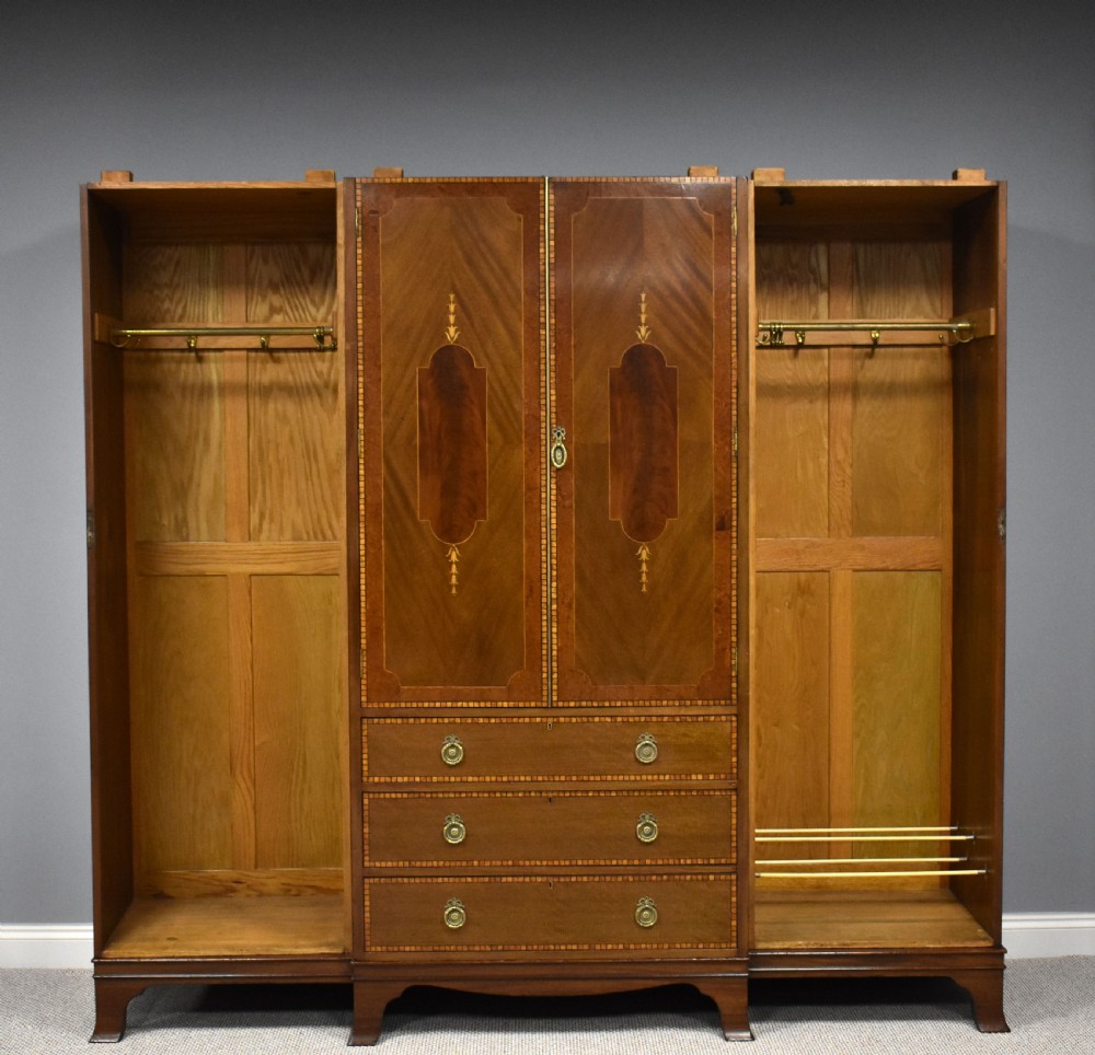 Edwardian Mahogany Wardrobe View IV