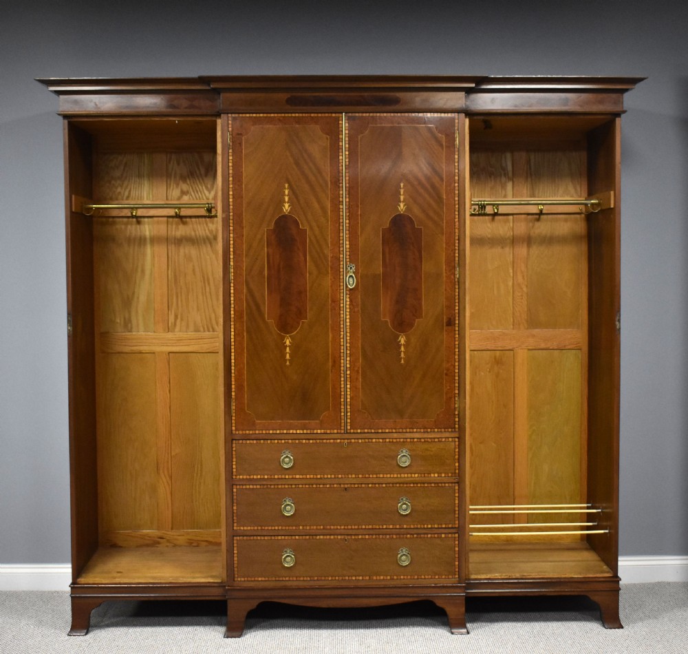 Edwardian Mahogany Wardrobe View V