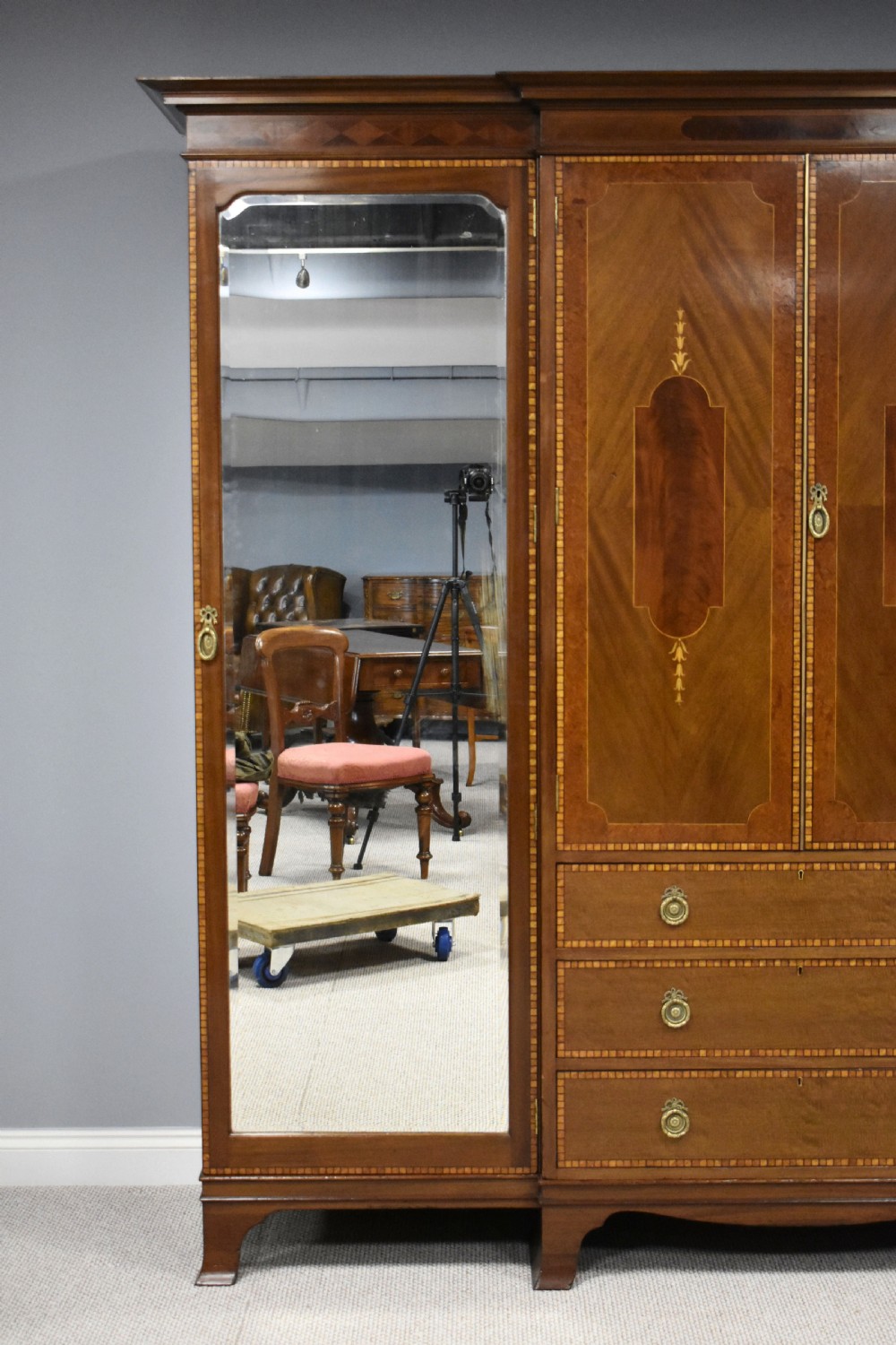 Edwardian Mahogany Wardrobe View VI