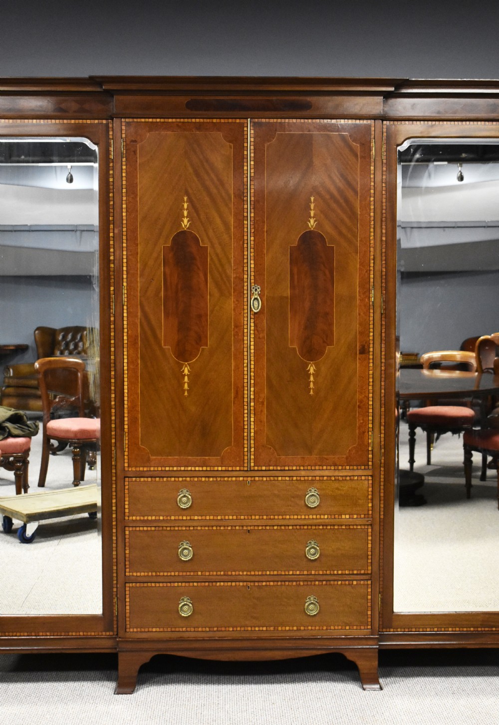 Edwardian Mahogany Wardrobe View VII