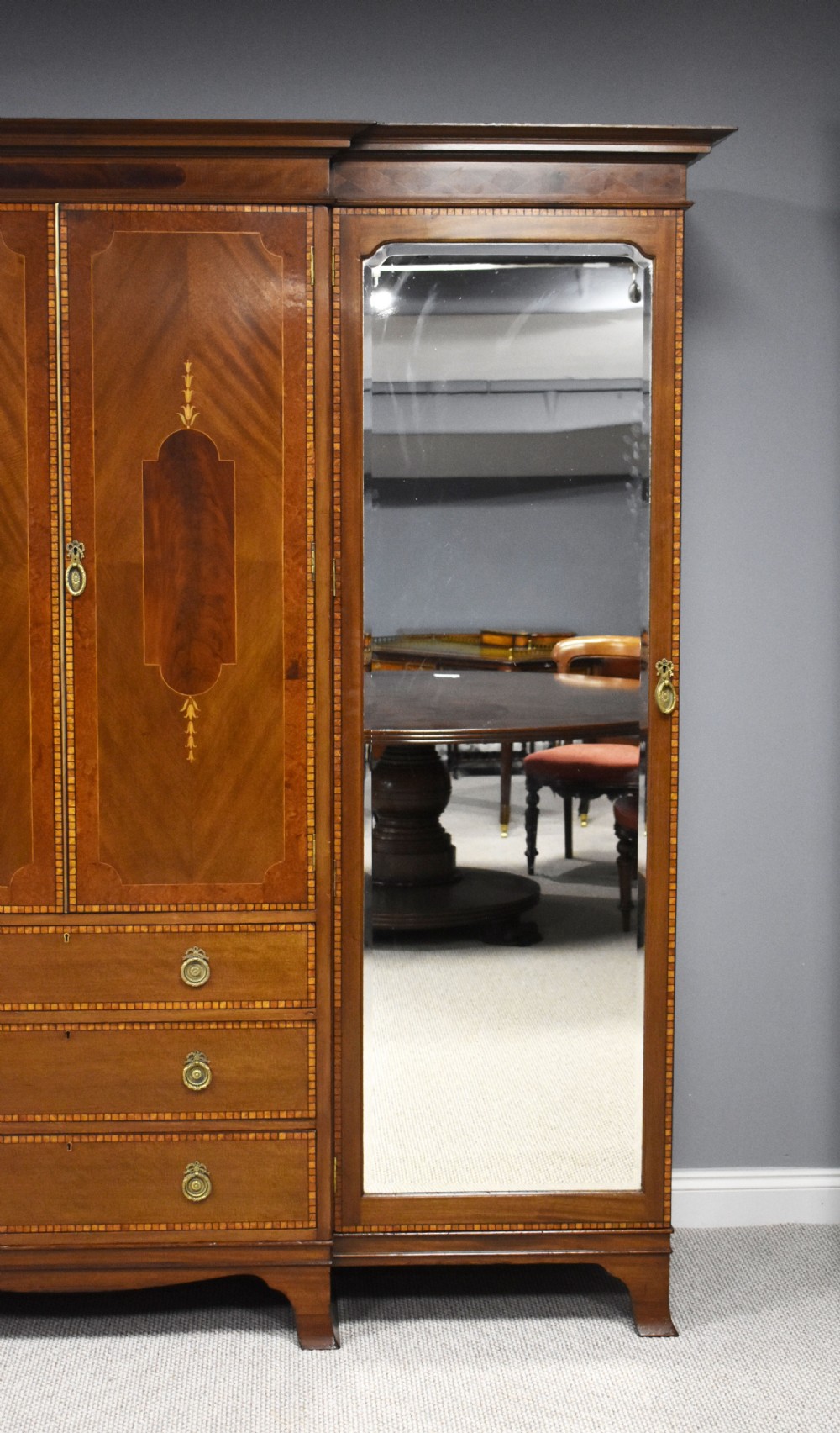 Edwardian Mahogany Wardrobe View XI