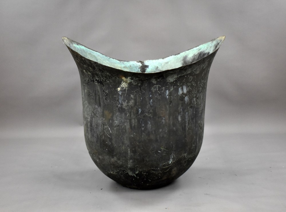 Large Victorian Solid Copper Cauldron View IV