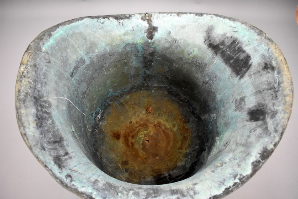 Large Victorian Solid Copper Cauldron View VII