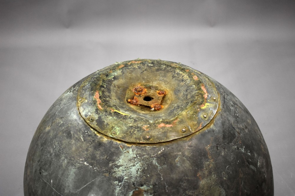 Large Victorian Solid Copper Cauldron View VIII