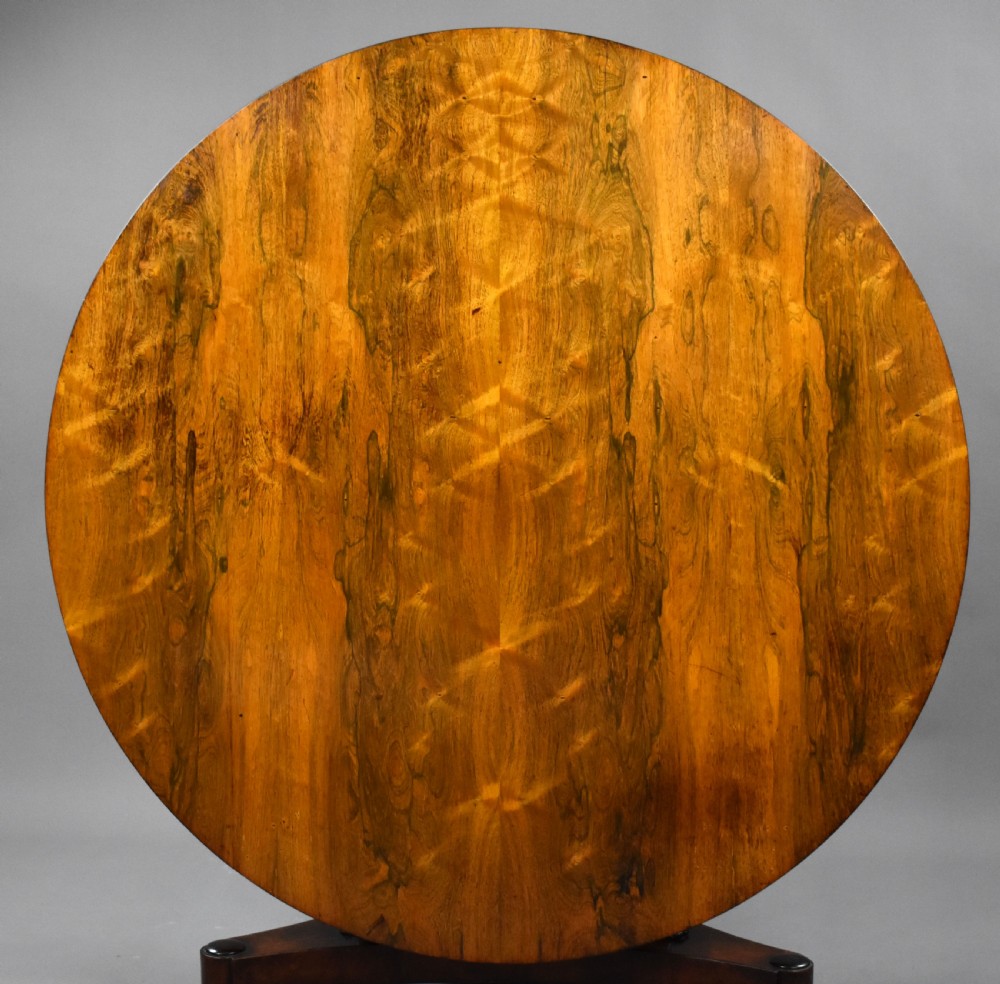 Large William IV Rosewood Circular Breakfast Table View IV