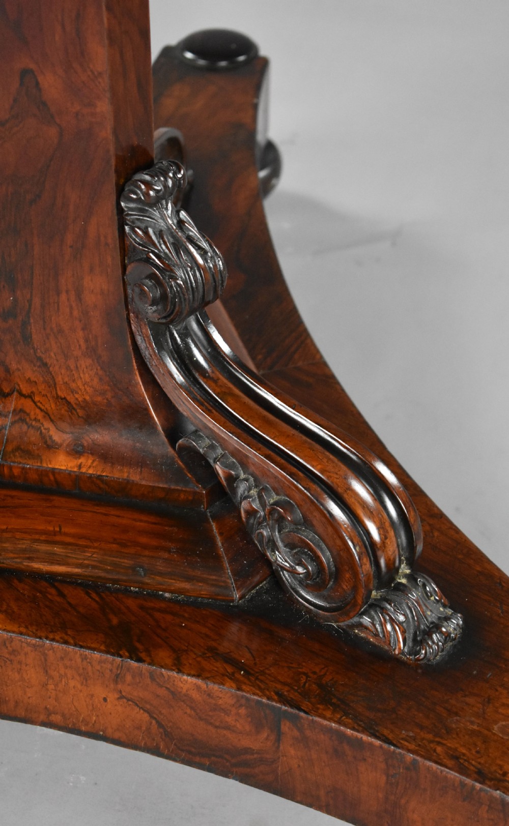 Large William IV Rosewood Circular Breakfast Table View XI