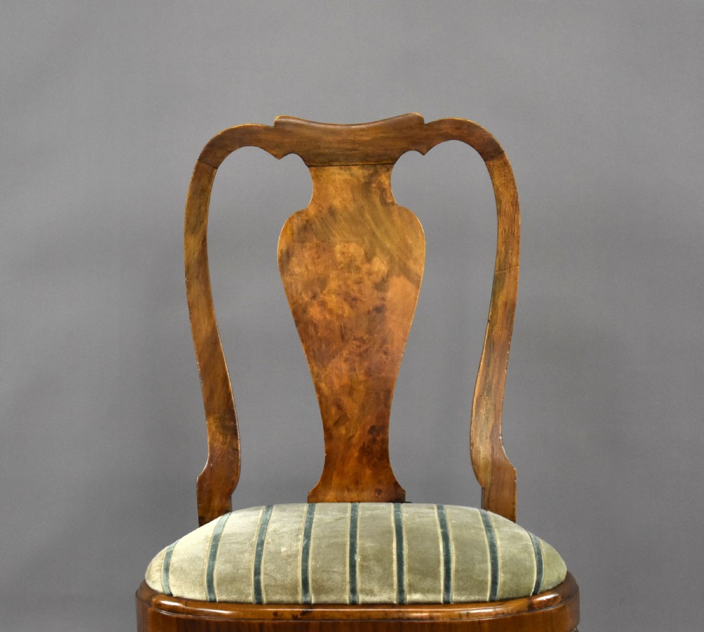 Queen Anne Style Burr Walnut Table & Chairs View XVI