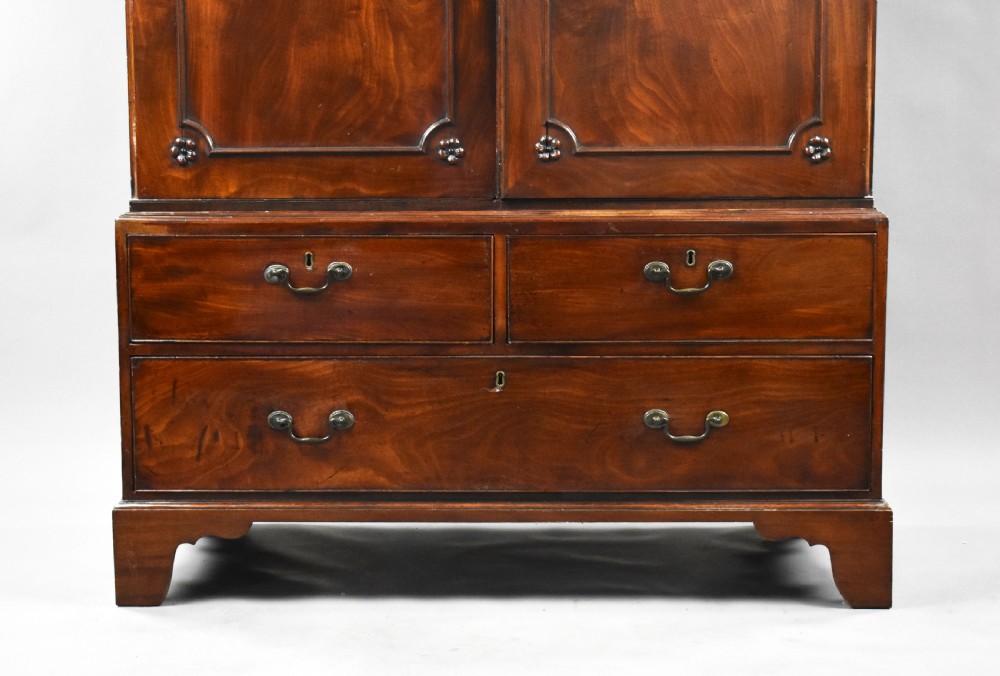 George III Mahogany Linen Press View III