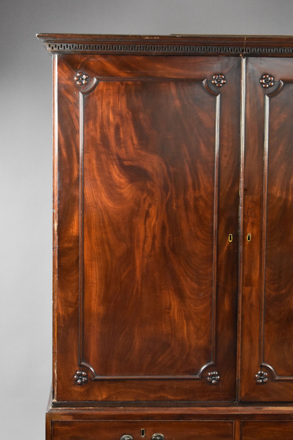 George III Mahogany Linen Press View IV