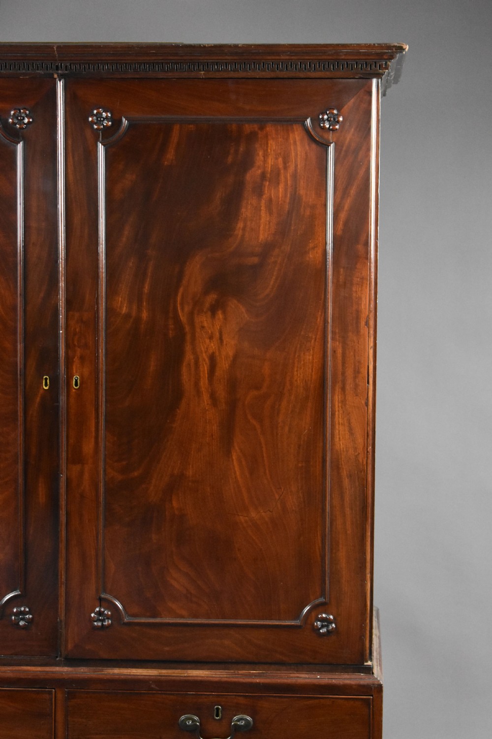 George III Mahogany Linen Press View V
