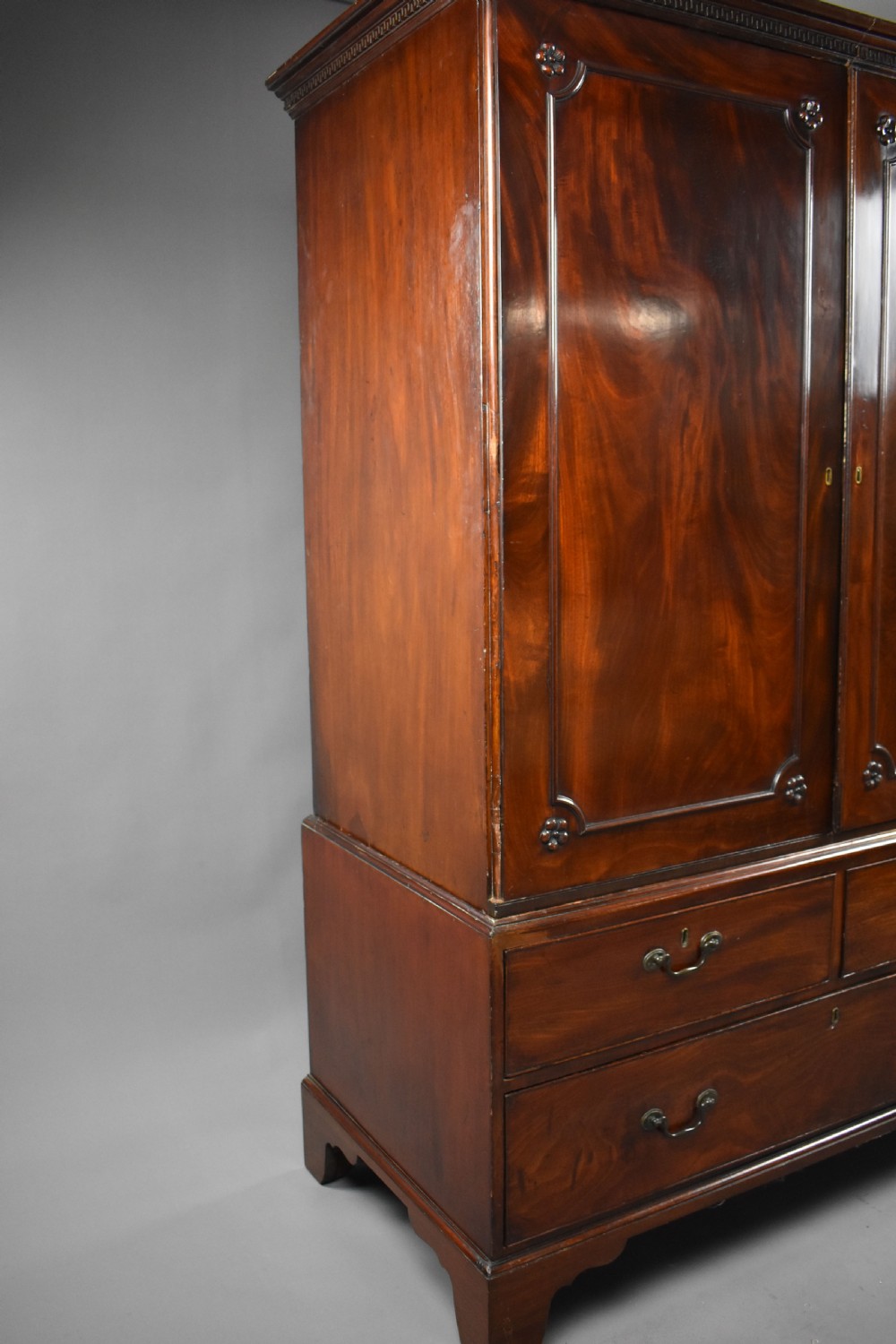 George III Mahogany Linen Press View VI