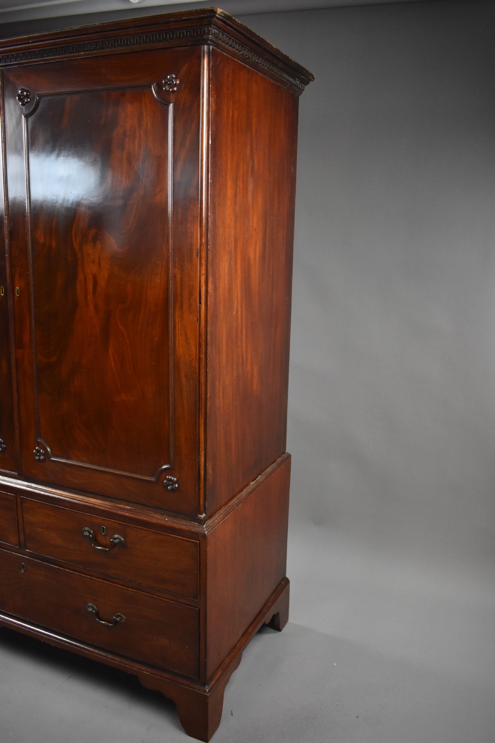 George III Mahogany Linen Press View VII