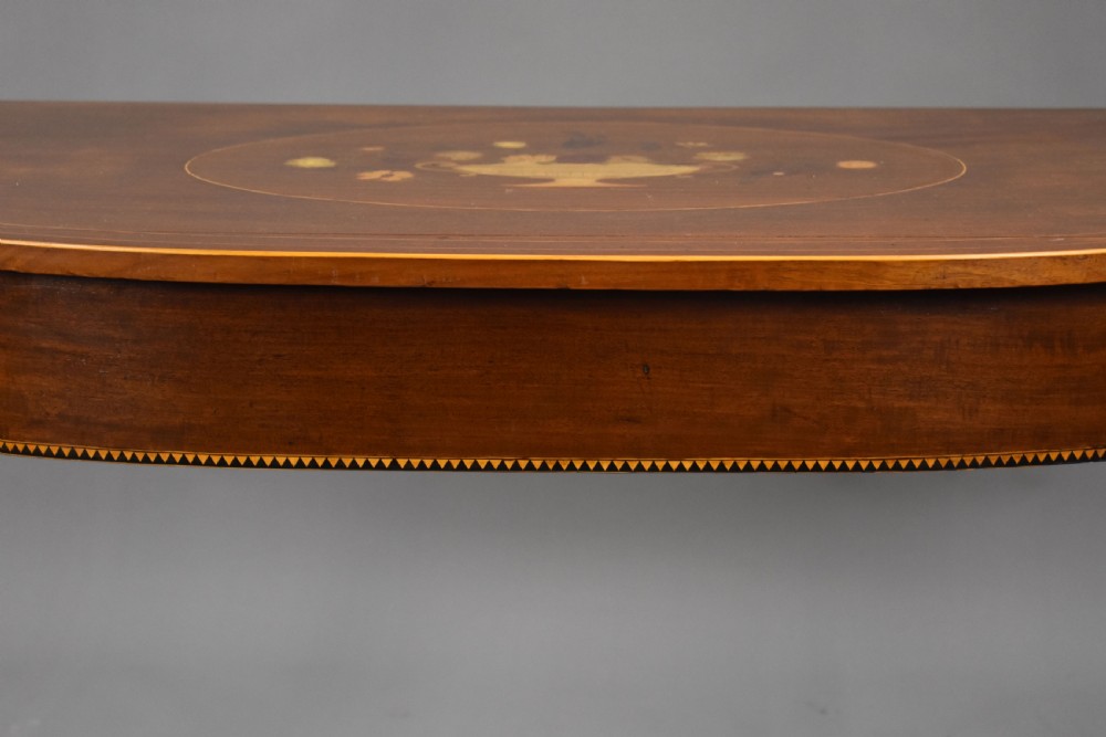 Pair of George III Mahogany Demi Lune Console Tables View IV