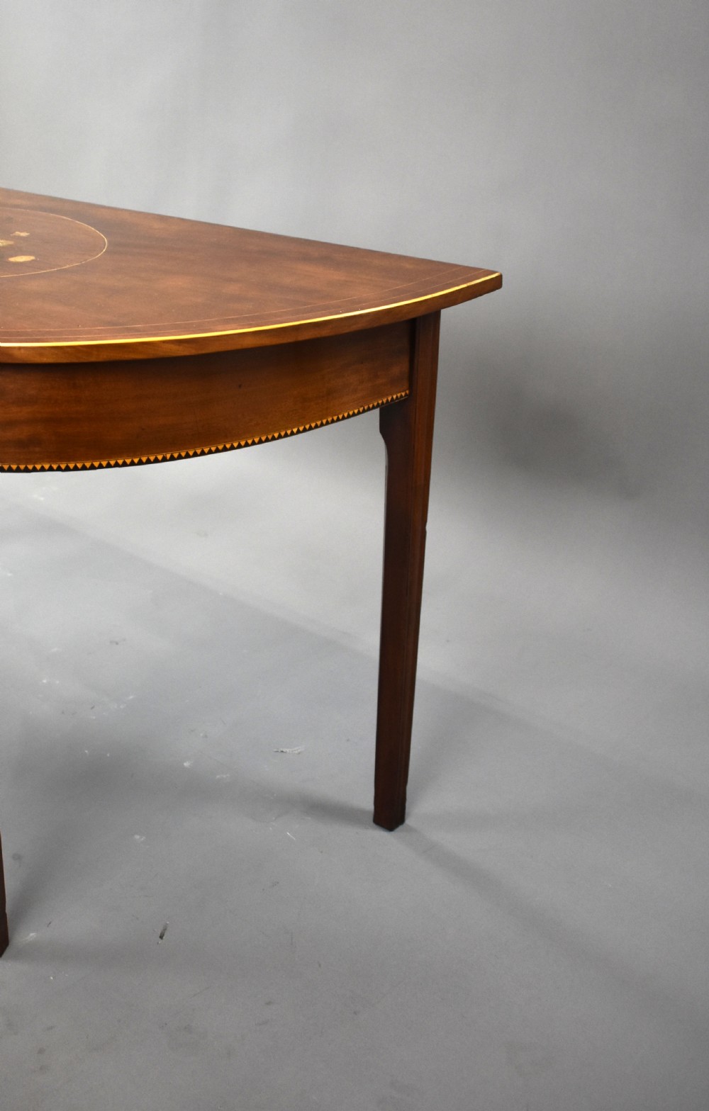 Pair of George III Mahogany Demi Lune Console Tables View V